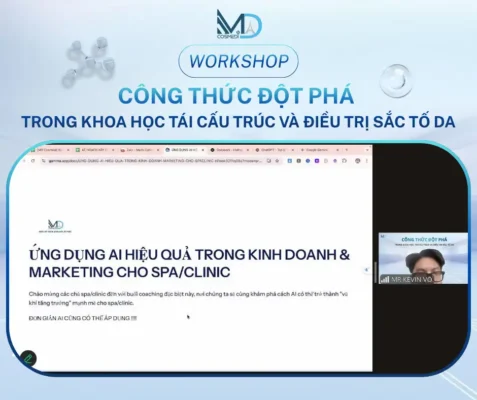 Workshop MD Cosmedi chia se công thức điều trị sắc tố da và chiến lược tiếp thị AI cho spa